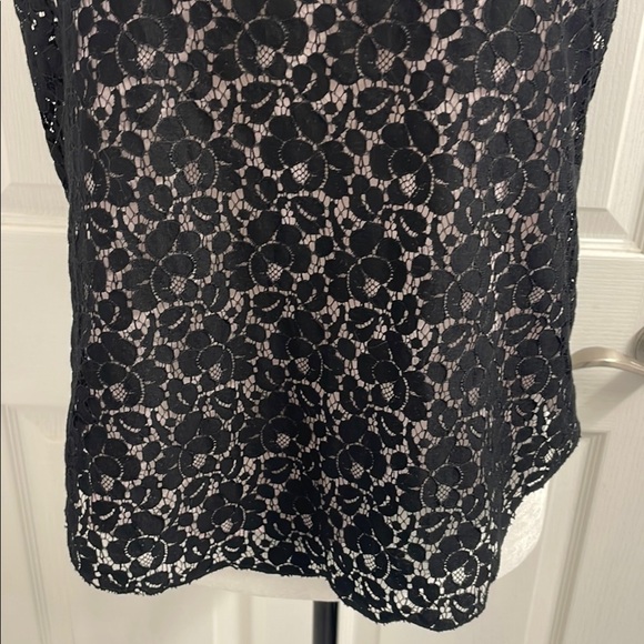 Talula Aritzia Betty Black Lace Tank Top with Pink Lining Size M - Picture 8 of 11